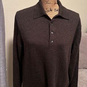 Calvin Klein Merino Wool Brown Sweater -large